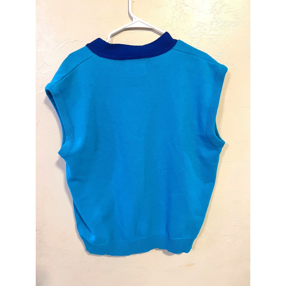 Vintage Disney Store Cast Member Blue V-Neck Sweater Vest Disney Imagemaker 90s - Picture 2 of 10